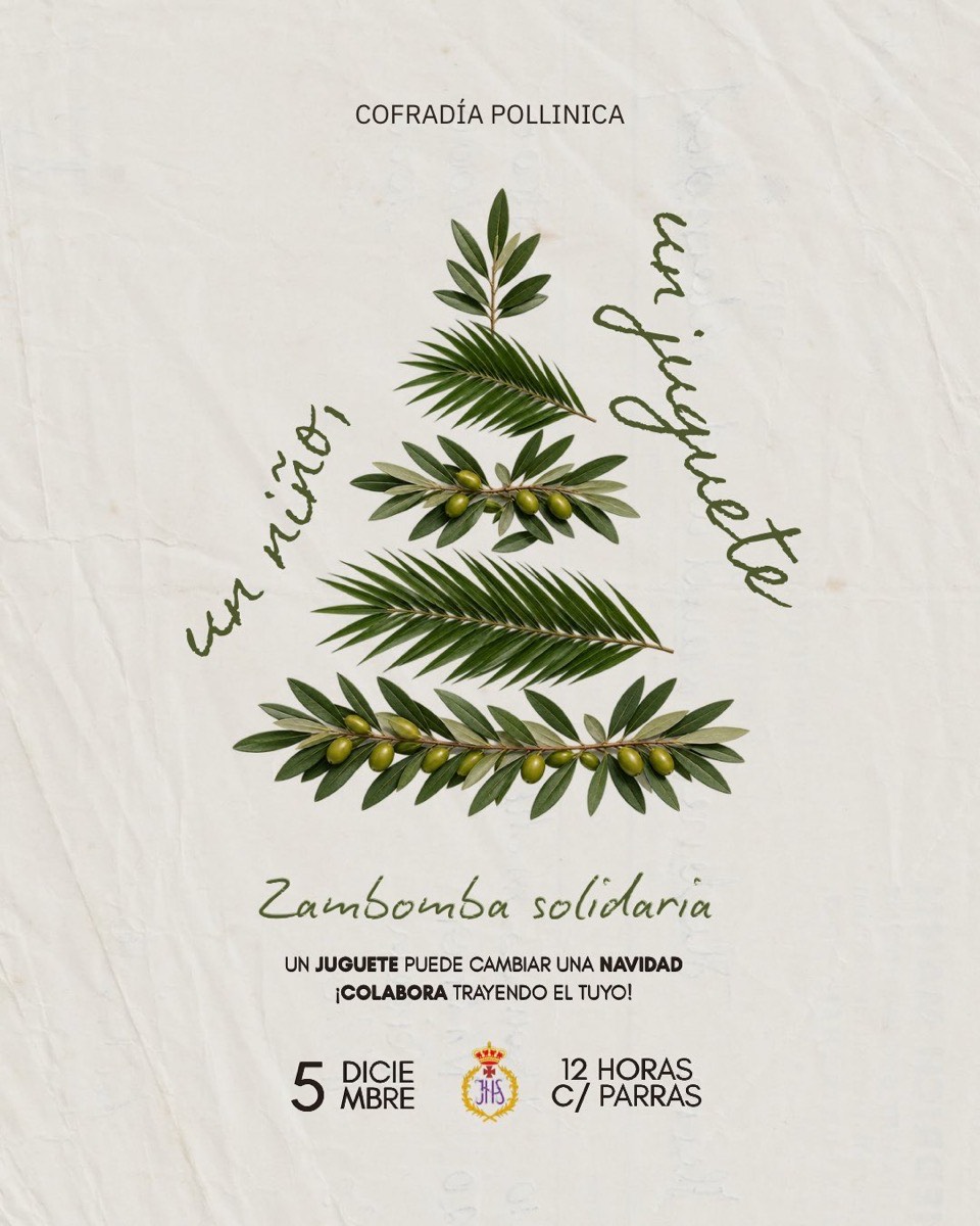 Cartel de Zambomba solidaria "un niño, un juguete"